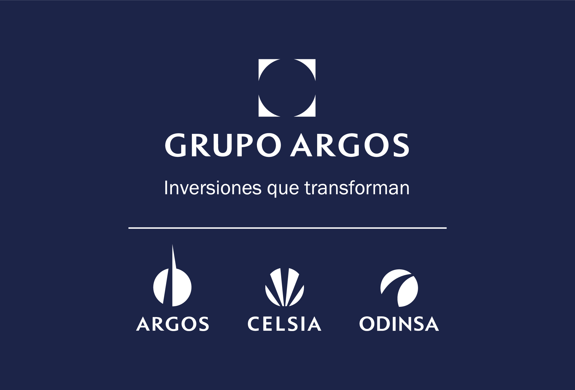 Estructura de logos vertical Grupo Empresarial Argos